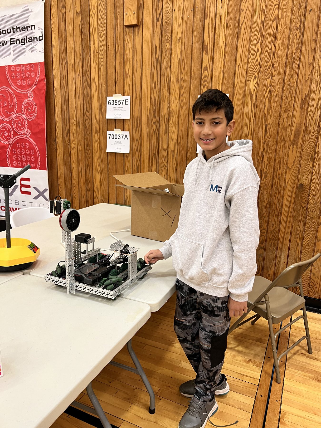 Working with the VEX middle school team