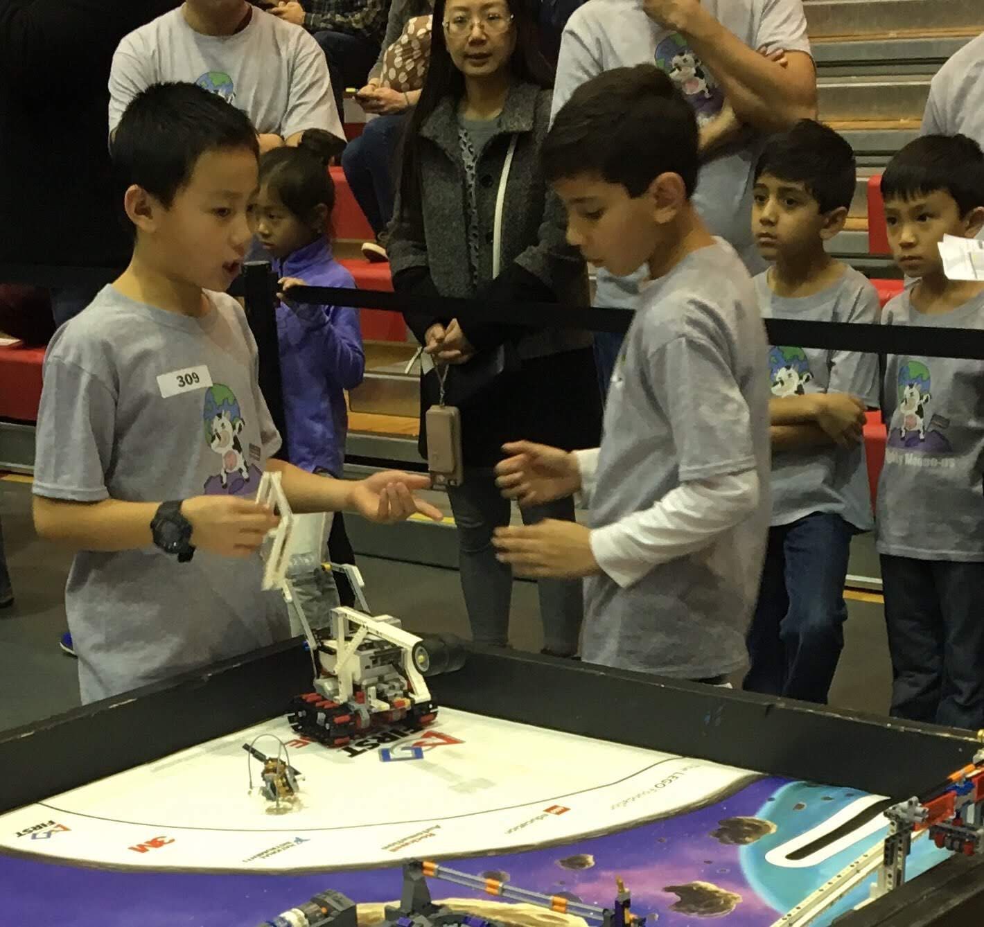 Working on our FLL robot