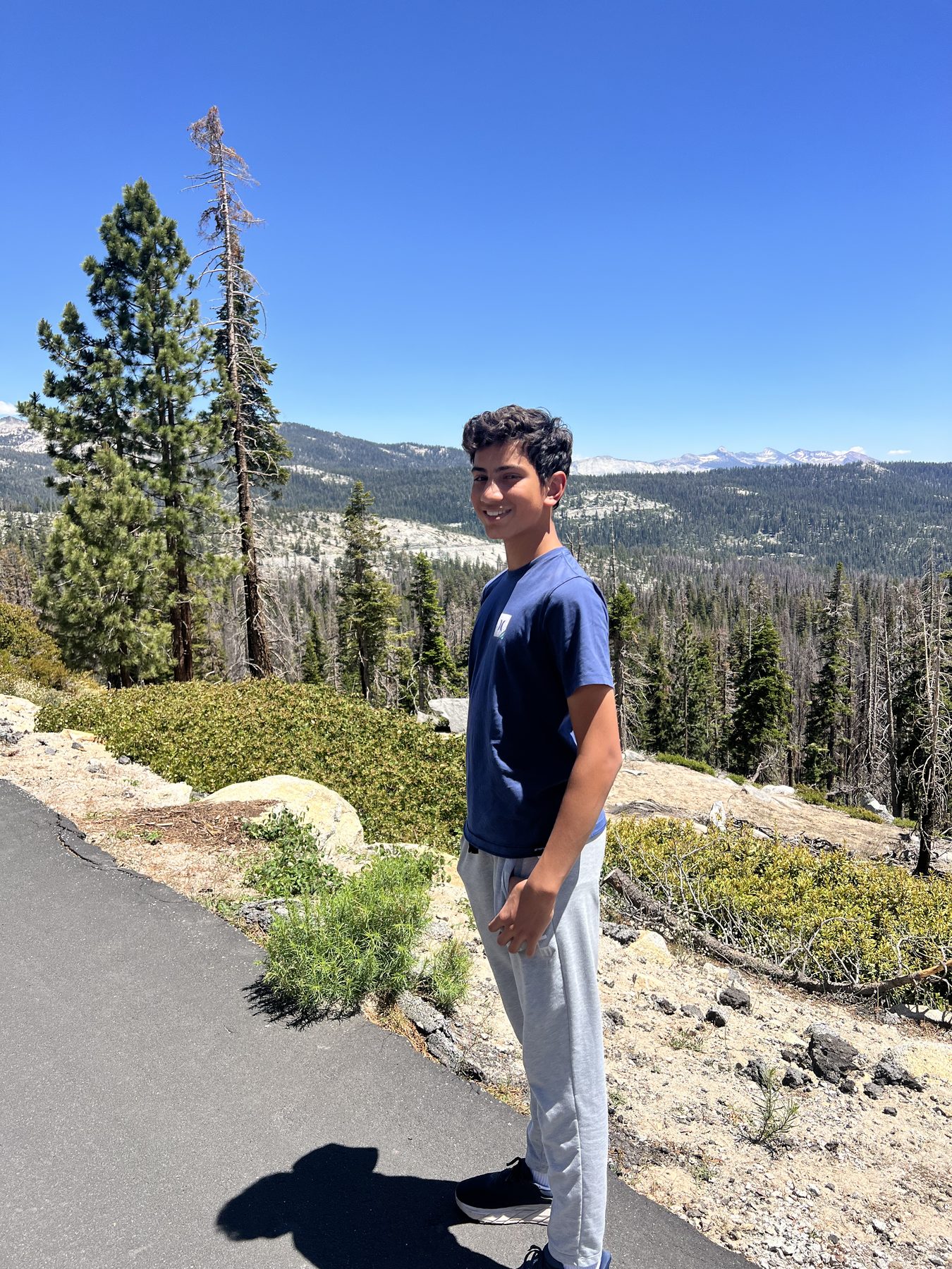 Me at a mountain overlook in Yosemite